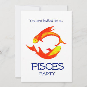 "Pisces" partyinbjudan Inbjudningar