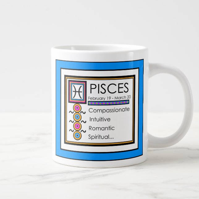 Pisces Personality Traits 20oz. Jumbo Mugg (Höger)