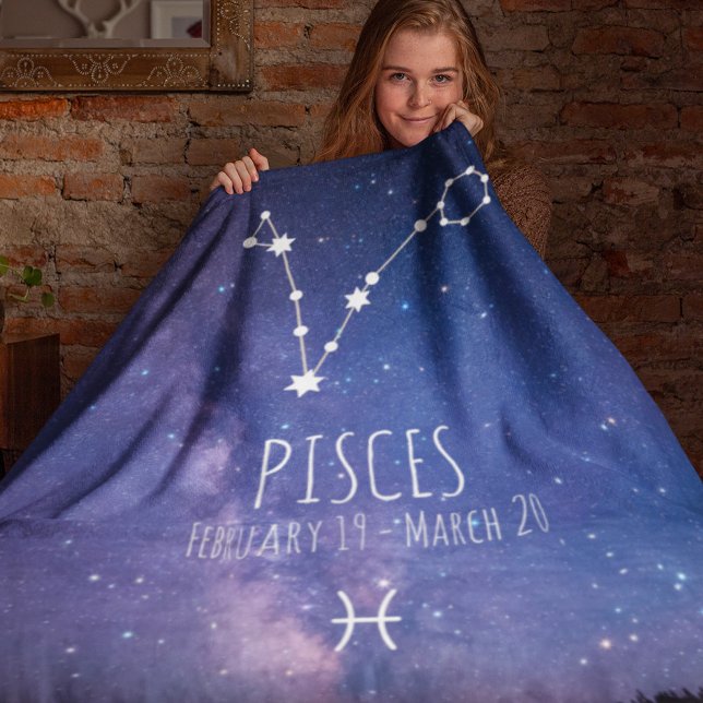 Pisces | Personlig Zodiac Constellation Fleecefilt (Skapare uppladdad)