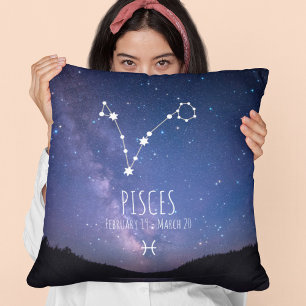 Pisces Personlig Zodiac Constellation Kudde