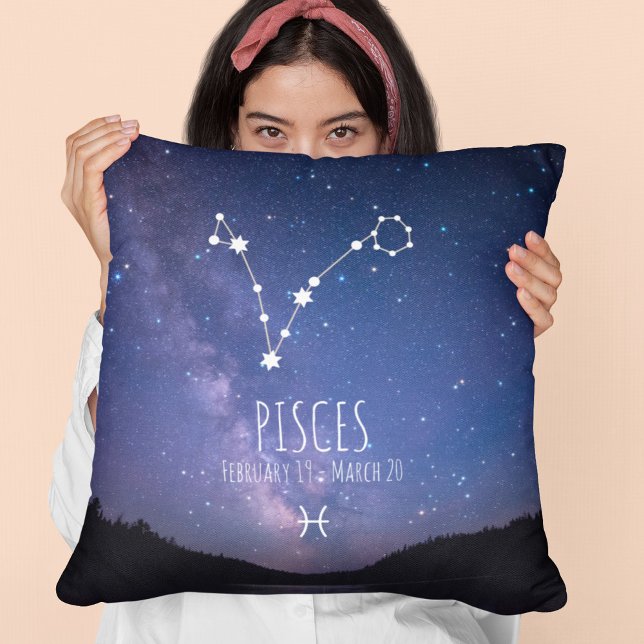 Pisces | Personlig Zodiac Constellation Kudde (Skapare uppladdad)