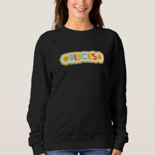 Pisces Retro Vintage Lettering Astrology Zodiac T Shirt