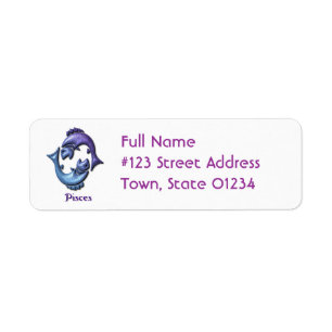 Pisces returadressetikett returadress etikett