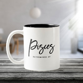 Pisces Roligt Modern Horoscope Astrology Zodiac Tw Två-Tonad Mugg