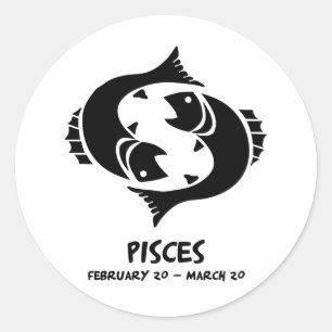 Pisces Runt Klistermärke