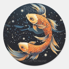Pisces Runt Klistermärke