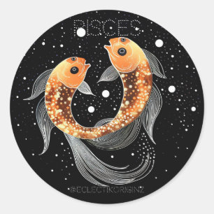 Pisces Runt Klistermärke