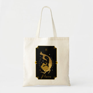Pisces Saucy Signs Astrological Tote Bag Tygkasse