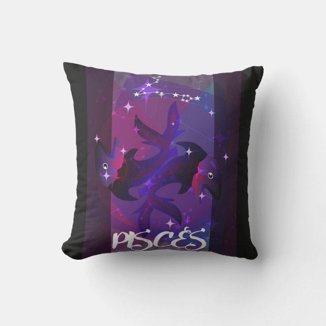Pisces Sign Dekorativ kudde (Framsida)