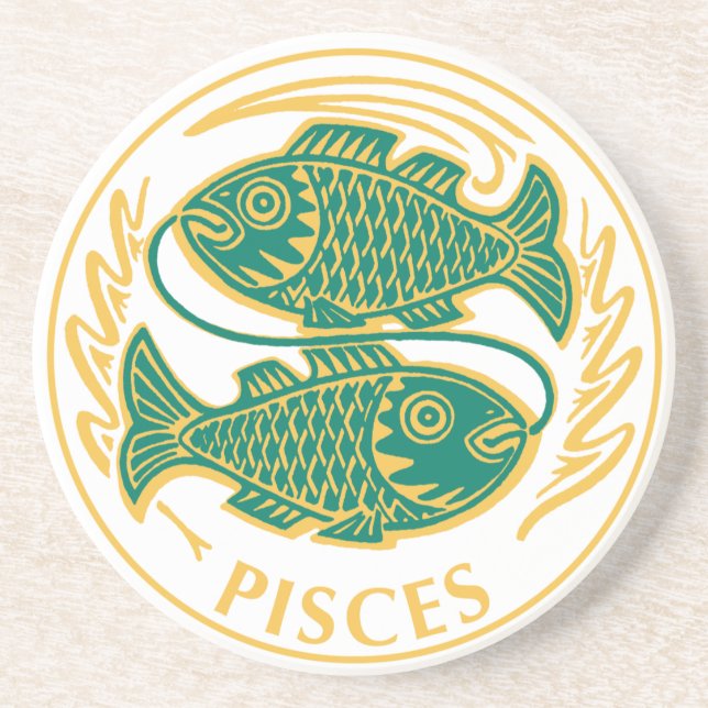 Pisces Sign of the Zodiac on a Underlägg (Framsidan)