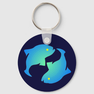 Pisces Silhouette Nyckelring