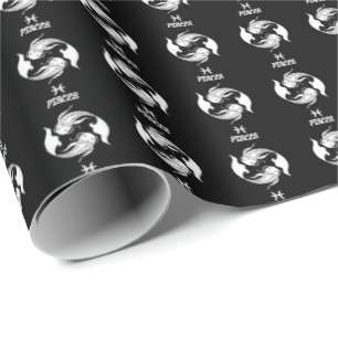 Pisces Silhouette Wrapping Papper Presentpapper