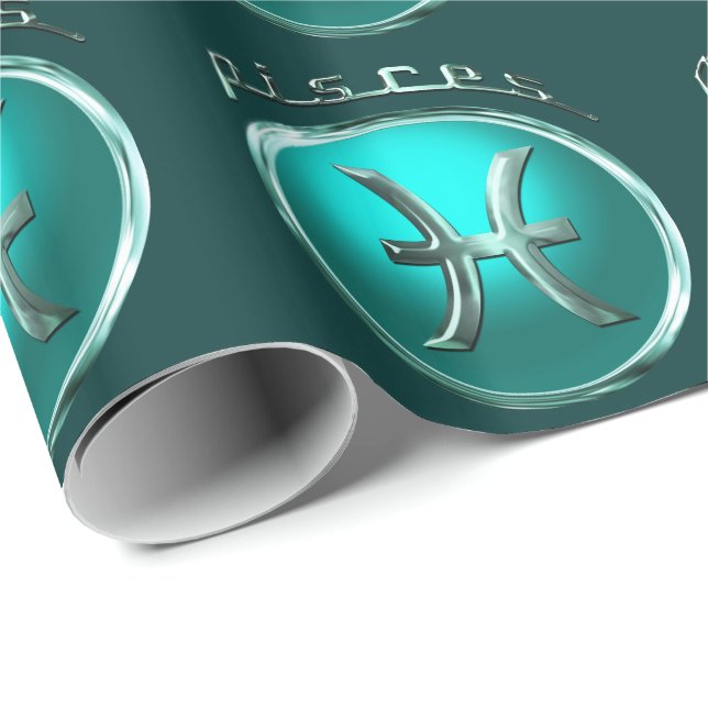Pisces | som den astrologiska fisken undertecknar presentpapper (Rullad Hörn)