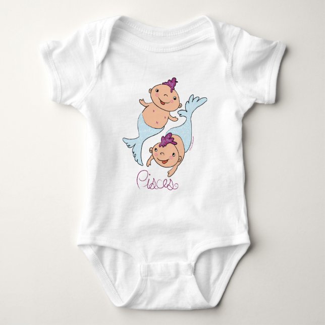 Pisces Spädbarn Tee Shirt (Framsida)