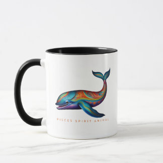 Pisces Spirit Animal Whale Alebrije Male Mugg