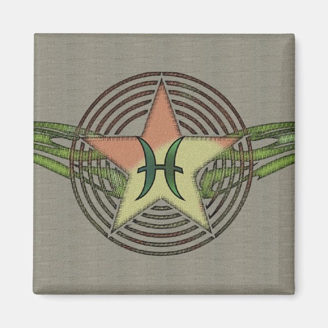 Pisces Star Magnet (Framsidan)