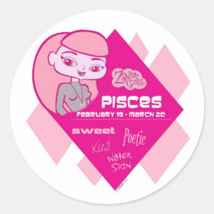 Pisces Stickers Runt Klistermärke