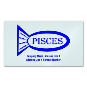 Pisces Stjärntecken Fish Anpassningsbar Magnetiska Visitkort