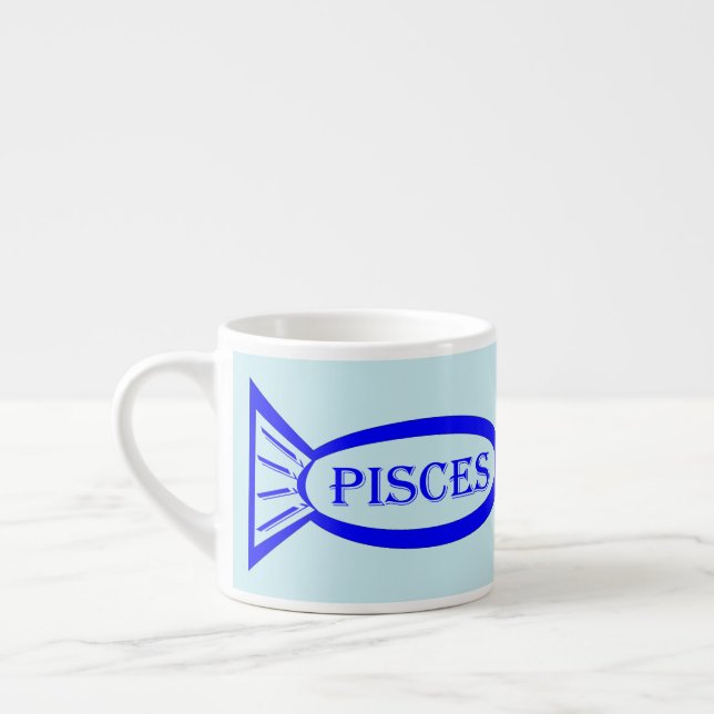 Pisces Stjärntecken Fish Espresso Mugg Espressomugg (Vänster)