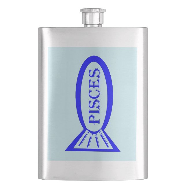 Pisces Stjärntecken Fish Flasks Fickplunta (Framsidan)