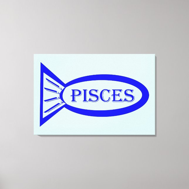 Pisces Stjärntecken Fish Kanvastryck (Framsida)