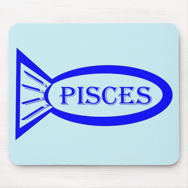 Pisces Stjärntecken Fish Mousepad Musmatta (Framsidan)