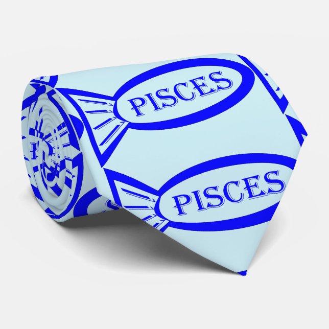Pisces Stjärntecken Fish Tie Slips (Rullad)