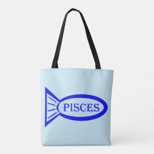 Pisces Stjärntecken Fish Tote Bag Tygkasse