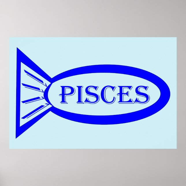Pisces-Stjärntecken fisken Poster (Framsidan)