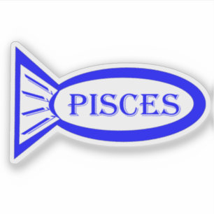 Pisces-Stjärntecken fiskform Klistermärken