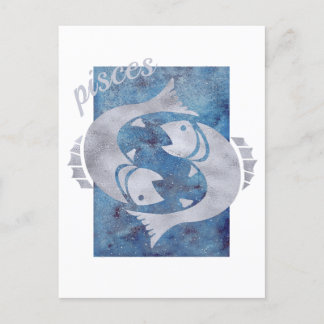 Pisces Stjärntecken Postkort Vykort