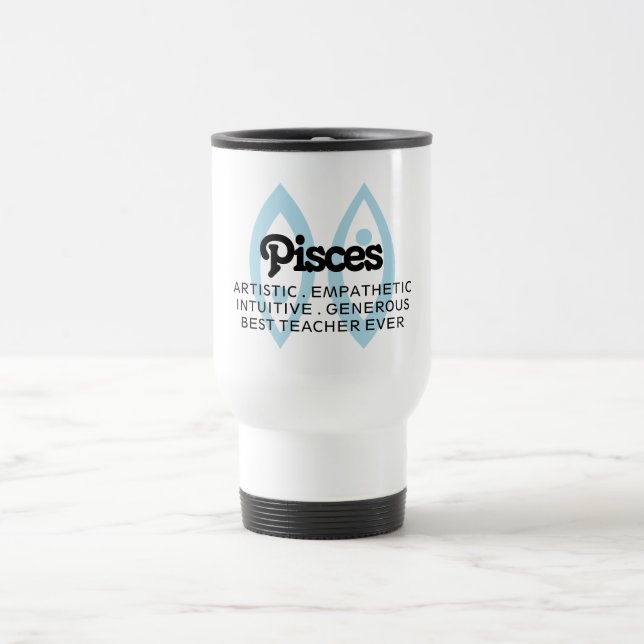 Pisces Stjärntecken Zodiac Traits Best Teacher någ Resemugg (Center)