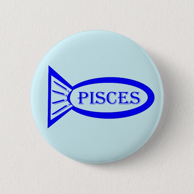 Pisces-Stjärntecknets fiskknapp Knapp (Framsida)