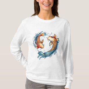 Pisces-symbol: den kosmetiska fisken t shirt