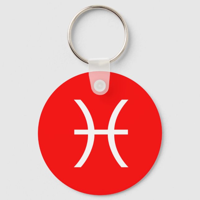 Pisces-symbol Nyckelring (Framsida)