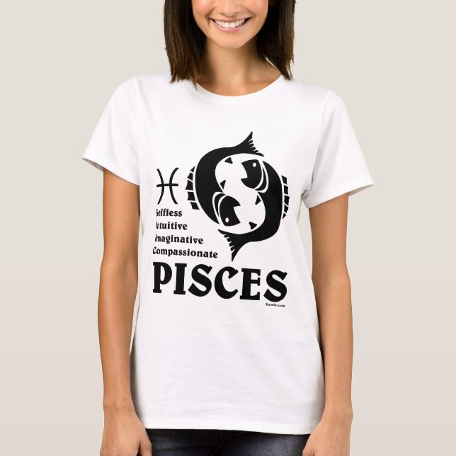 Pisces tänder skjortor t-shirt (Framsida)