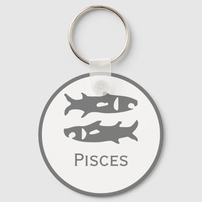Pisces-tecken för Zodiac Design Nyckelring (Framsida)