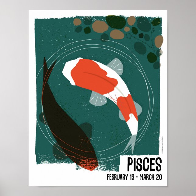 Pisces the Fish Zodiac Poster (Framsidan)