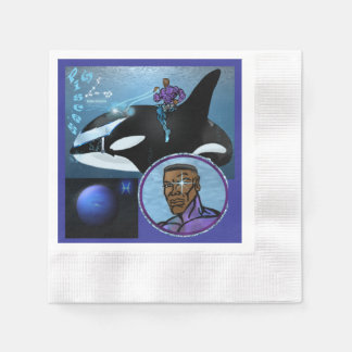 Pisces Theme födelsedagsfest gynnar Bord Napkins. Pappersservett