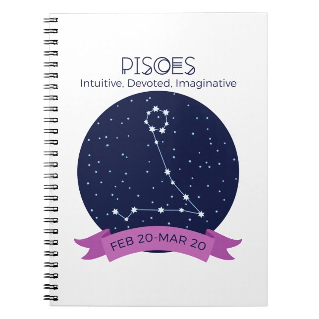Pisces Traits Anteckningsbok (Framsidan)