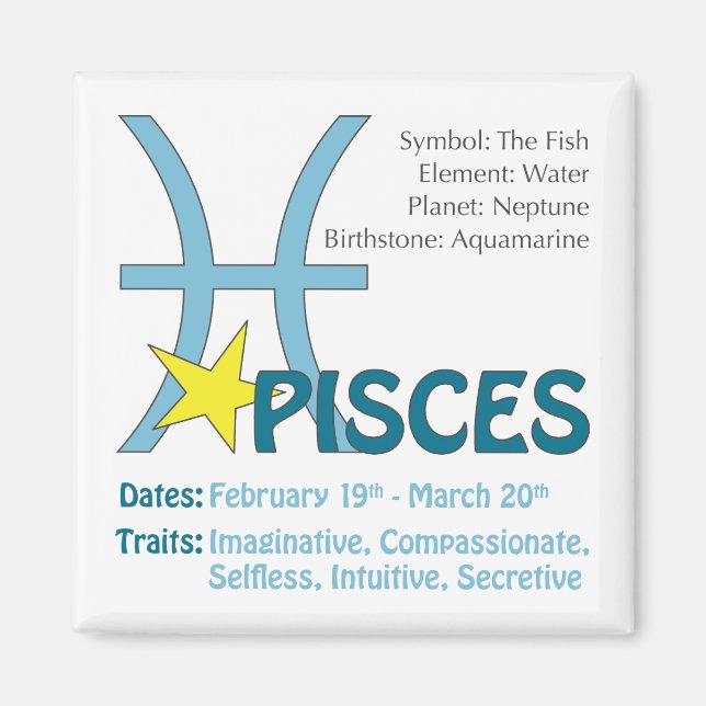 Pisces Traits Magnet (Framsidan)