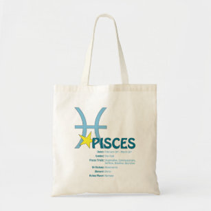 Pisces Traits Tote Tygkasse