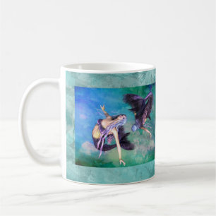 Pisces - två Sjöjungfruar simmande i en slinga Kaffemugg