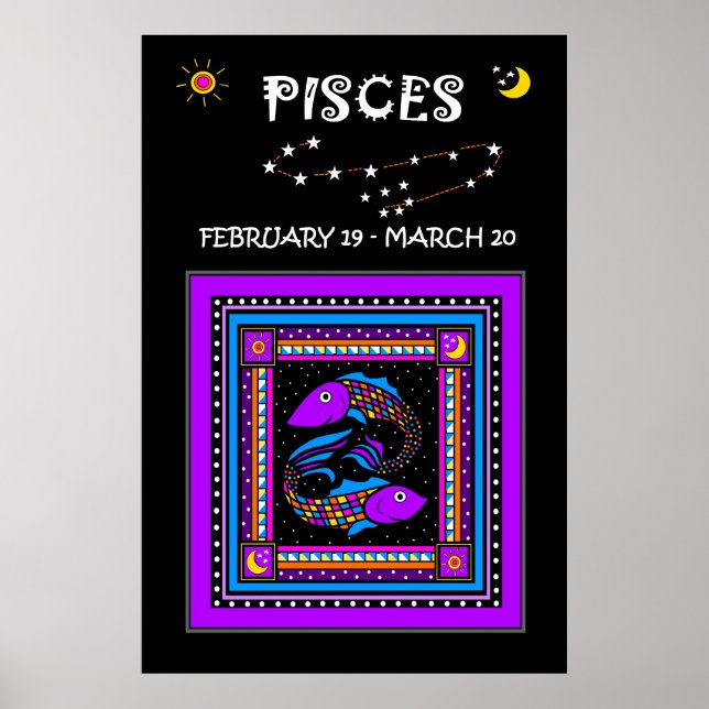 Pisces Twin Fish (24 x 36 tum) Poster (Framsidan)