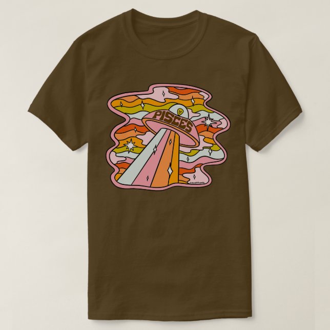 Pisces UFO T Shirt (Design framsida)