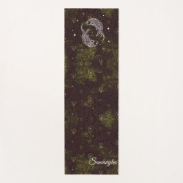 Pisces undertecknar Lila Guld Oriental Flower med