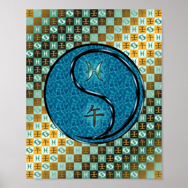 Pisces & Vatten Horse Poster (Framsidan)