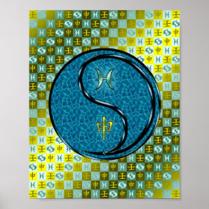 Pisces & Vatten Monkey Poster