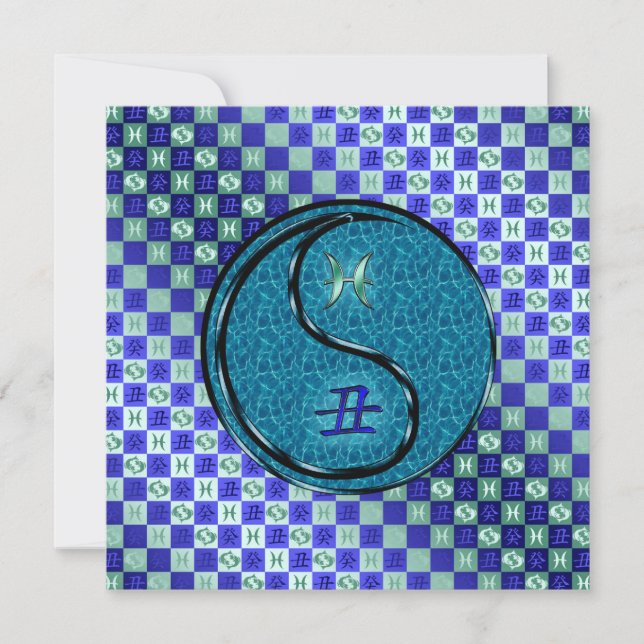 Pisces & Vatten Ox Kort (Framsida)