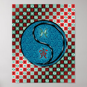 Pisces & Vatten Tiger Poster